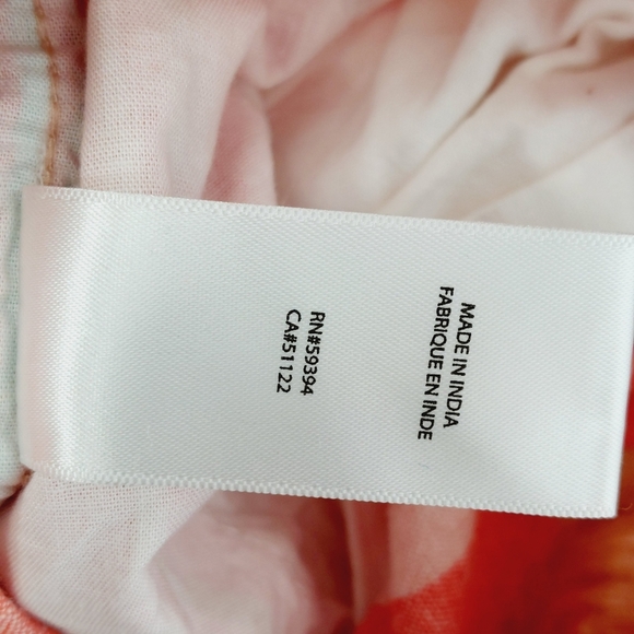 Beachlunchlounge Orange Striped Linen Blend Casual Pants P3269 - Picture 8 of 9